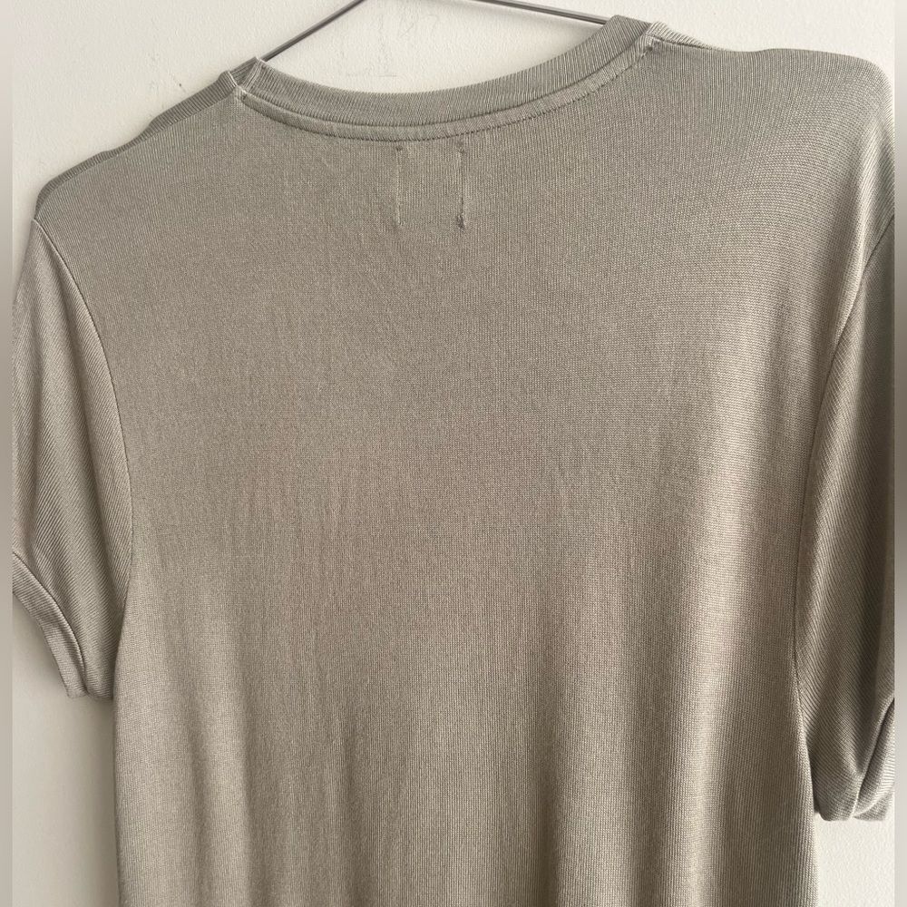 Zara Olive Green Knit Tshirt - Picture 5 of 9